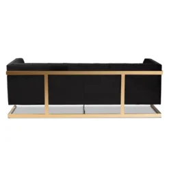Ambra Velvet Upholstered And Button Tufted Sofa Black/Gold - Baxton Studio 11 Ambra Velvet Upholstered And Button Tufted Sofa Black/Gold - Baxton Studio -Baxton Studio Shop GUEST ccd12be0 5b68 4fc6 9377 af041bc883a6