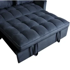 TiramisuBest 2-Seater Convertible Velvet Loveseat Sofa Bed – Pull-Out Sleeper Couch With Side Pocket, Adjustable Backrest & Scroll Arm Design,Gray 22 TiramisuBest 2-Seater Convertible Velvet Loveseat Sofa Bed – Pull-Out Sleeper Couch With Side Pocket, Adjustable Backrest & Scroll Arm Design,Gray -Baxton Studio Shop GUEST ccd5e458 431b 4391 bea1 e763de93d827