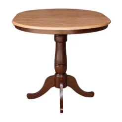 36" Round Counter Height Dining Table With 12" Leaf - International Concepts -Baxton Studio Shop GUEST cced6d25 6c06 4292 a405 d4f19586a8af