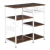 Karl Home 3-Tier Kitchen Baker's Rack Utility Storage Shelf Microwave Stand Storage Cart