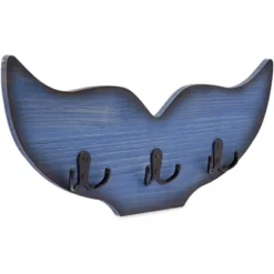 Okuna Outpost Whale Tail Wall Hook For Nursery, Coat Rack With 3 Hooks, Nautical Home Decor (15.5 X 6.75 X 1 In, Blue) 10 Okuna Outpost Whale Tail Wall Hook For Nursery, Coat Rack With 3 Hooks, Nautical Home Decor (15.5 X 6.75 X 1 In, Blue) -Baxton Studio Shop GUEST cd0cfd83 6318 4371 8759 80f1ebc85cf0