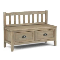 42" Portland Entryway Storage Bench With Drawers - Wyndenhall -Baxton Studio Shop GUEST cd14003e d4c4 4f5e 8bbc eb2702fd88ae