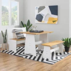 Large Merrill Back Rest Bench - Linon -Baxton Studio Shop GUEST cdc1f415 d020 42b5 8960 3a1a5f31ddc9