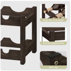 Itopfox Freestanding 2-Tier Bamboo Wine Rack For 8 Bottles, Countertop Cabinet Holder, Storage Shelf For Bar, Pantry, Wine Cellar, Basement 13 Itopfox Freestanding 2-Tier Bamboo Wine Rack For 8 Bottles, Countertop Cabinet Holder, Storage Shelf For Bar, Pantry, Wine Cellar, Basement -Baxton Studio Shop GUEST cde1d226 6bfd 46f8 9a40 91f9d2630999