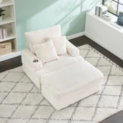 NicBex Couches For Living Room 39" Single Chaise Lounge Chair Corduroy Upholstered Sofa Sleeper Chair With Ottoman And Cup Holders 17 NicBex Couches For Living Room 39" Single Chaise Lounge Chair Corduroy Upholstered Sofa Sleeper Chair With Ottoman And Cup Holders -Baxton Studio Shop GUEST cdef6b7e d619 46ba 818b f385b375626e