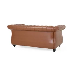 Silverdale Traditional Chesterfield Loveseat Cognac Brown/Dark Brown - Christopher Knight Home 9 Silverdale Traditional Chesterfield Loveseat Cognac Brown/Dark Brown - Christopher Knight Home -Baxton Studio Shop GUEST cedc8e00 04b1 4570 ad50 6862f77653c1