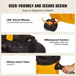 VEVOR Shop Vacuum Wet And Dry, 5 Gallon 6 Peak HP Wet/Dry Vac, Powerful Suction With Blower Function,Small Shop Vac Perfect 12 VEVOR Shop Vacuum Wet And Dry, 5 Gallon 6 Peak HP Wet/Dry Vac, Powerful Suction With Blower Function,Small Shop Vac Perfect -Baxton Studio Shop GUEST cef2c135 a135 478b b30c 34c5c68cc17f