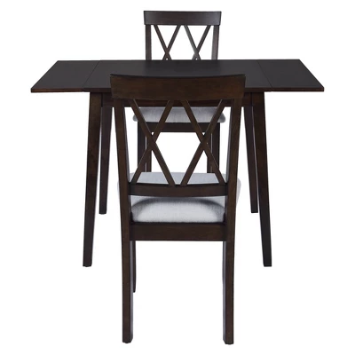 Foldable Dining Table Set For Small Space, 5 Pcs Set Farmhouse Style, Small Kitchen Table Set With Drop Leaf And 4 Dining Upholstered Chairs, Black 9 Foldable Dining Table Set For Small Space, 5 Pcs Set Farmhouse Style, Small Kitchen Table Set With Drop Leaf And 4 Dining Upholstered Chairs, Black - Image 9