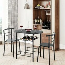 Costway 3 Pcs Dining Set 2 Chairs And Table Compact Bistro Pub Breakfast Home Kitchen 15 Costway 3 Pcs Dining Set 2 Chairs And Table Compact Bistro Pub Breakfast Home Kitchen -Baxton Studio Shop GUEST cf748f15 8daa 460f 876f 52c0178bab6e