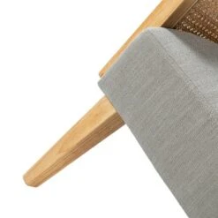 Criss Velvet Loveseat Rattan Armrest 2-Seater Tufted Back Sofa Contemporary Loveseat For Living Room | Karat Home -Baxton Studio Shop GUEST cf9e4793 2ac6 4d61 aab6 4f8cd037d535