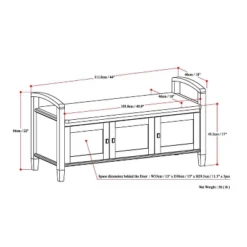 44" Norfolk Solid Wood Entryway Storage Bench - WyndenHall -Baxton Studio Shop GUEST cfe902e5 9909 4565 93ff 6ab81d76b722