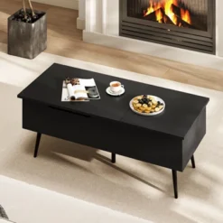 Costway Lift Top Coffee Table W/ Storage Multi-Functional Home Center Accent Table For Living Room Black -Baxton Studio Shop GUEST d0461055 4cac 4684 86c0 4557cd74c310