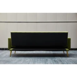 Hybition Modern Convertible Futon Sleeper With Mattress, Sturdy Metal Frame & Legs, Foldable Backrest Sofabed