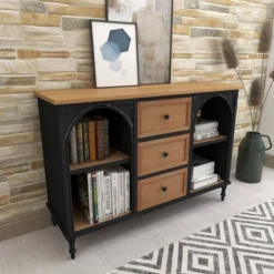 Farmhouse Wood And Metal Cabinet Black - Olivia & May -Baxton Studio Shop GUEST d0545bd2 9234 4d3e abcf 7c6c674a6f61
