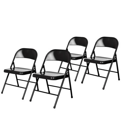 Set Of 4 All Steel Folding Chairs - Hampden Furnishings 7 Set Of 4 All Steel Folding Chairs - Hampden Furnishings - Image 7