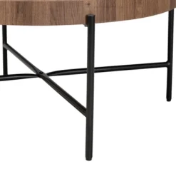 Baxton Studio Umar Modern Industrial Walnut Brown Finished Wood And Black Metal Coffee Table -Baxton Studio Shop GUEST d0737148 42bb 4940 b00c 3829fa5ce319
