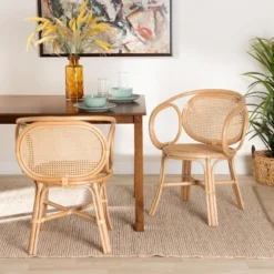 Baxton Studio Bali & Pari Palesa Modern Bohemian Rattan Dining Chair -Baxton Studio Shop GUEST d07c9201 e476 44e4 afd5 25876d1cce9a