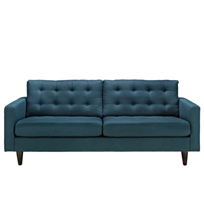 Empress Upholstered Sofa Azure - Modway 1 Empress Upholstered Sofa Azure - Modway