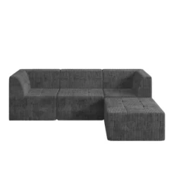 NicBex Couches For Living Room Single Seat Compressed Sofa Corduroy Sectional Sofa Couch Modern Upholstered Sofa Bed Sleeper For Apartment