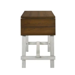 71" Shipway Counter Height Table With Drop Leaf Antique Light Oak/Antique White - HOMES: Inside + Out -Baxton Studio Shop GUEST d1466f43 306a 4830 ae62 502496bc332d