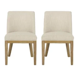 Christopher Knight Home Camas Contemporary Upholstered Wood Dining Chairs (Set Of 2) -Baxton Studio Shop GUEST d14e40bd 0da5 4f34 8e2f cbee4aedf183