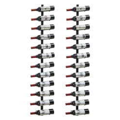 Itopfox 2 Pack Wall Mounted Wine Rack For 24 Bottles, Detachable Wine Storage Organizer Display Holder For Kitchen, Dining Room, Bar, Wine Cellar -Baxton Studio Shop GUEST d1c2c0e5 4d62 4aba b7e9 eeb8588abe15