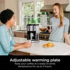 Ninja 12 Cup Programmable Brewer - CE251: Stainless Steel Drip Coffee Maker, 1100W, Glass Carafe, Permanent Filter -Baxton Studio Shop GUEST d1d05a67 2ec6 4713 991d 12288863ab85