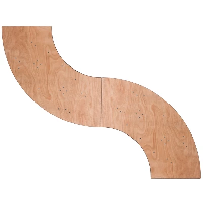 Flash Furniture 5.5 Ft. X 2 Ft. Serpentine Wood Folding Banquet Table 1 Flash Furniture 5.5 Ft. X 2 Ft. Serpentine Wood Folding Banquet Table