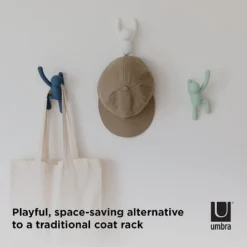 Umbra Buddy Wall Hooks – Decorative Wall Mounted Coat Hooks For Hanging Coats, Scarves, Bags, Purses, Backpacks Set Of 3, Light Multicolored -Baxton Studio Shop GUEST d20a90d3 bb90 4052 aee4 7c777daa023c