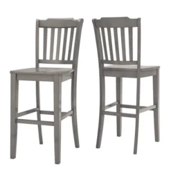 Set Of 2 29" South Hill Slat Back Barstools - Inspire Q -Baxton Studio Shop GUEST d2523d2c 71a8 49c4 a660 6557f719e432