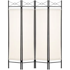 Best Choice Products 6ft 4-Panel Folding Privacy Screen Room Divider Decoration Accent W/ Steel Frame -Baxton Studio Shop GUEST d26b34f4 7aaf 4ed9 9ddf 2d4ca9310af3