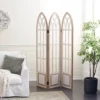 Farmhouse Wood Room Divider Screen White - Olivia & May