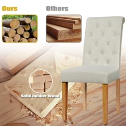 Costway Set Of 2 Parsons Upholstered Fabric Chair With Wooden Legs Pink/Beige/Grey/White&Black 18 Costway Set Of 2 Parsons Upholstered Fabric Chair With Wooden Legs Pink/Beige/Grey/White&Black -Baxton Studio Shop GUEST d2a0a79a b607 4e7d ac3c e28b8c55f54c