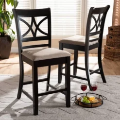 Set Of 2 Chandler Pub Chair - Baxton Studio -Baxton Studio Shop GUEST d2da8413 bf1a 4456 895d 94d6adecc623