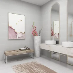 Contemporary Decorative Stainless Steel Cowhide Bench Silver - Olivia & May -Baxton Studio Shop GUEST d2ea7c34 ca96 417c 951a a0d175174123