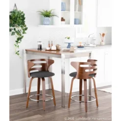 Set Of 2 Cosini Upholstered Counter Height Barstools - Lumisource -Baxton Studio Shop GUEST d30087c3 a28b 4836 b305 ff4b99b47b89