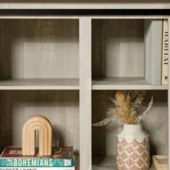 Modern Transitional Sliding Barndoor TV Stand For TVs Up To 65"- Saracina Home -Baxton Studio Shop GUEST d3087714 89cf 49a7 a646 e6be363a03a6