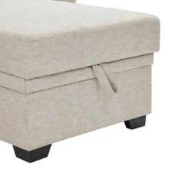 Racxily 84in Sectional Sofa, Pull Out Sleeper Couch Bed, L-Shaped Corner Reversible Sofas With Storage Chaise Apartment Living Room 17 Racxily 84in Sectional Sofa, Pull Out Sleeper Couch Bed, L-Shaped Corner Reversible Sofas With Storage Chaise Apartment Living Room -Baxton Studio Shop GUEST d3252bde 39ab 477d 9f0a 3ea2241eab17