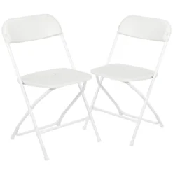 Emma And Oliver Set Of 2 Stackable Folding Plastic Chairs - 650 LB Weight Capacity -Baxton Studio Shop GUEST d3307c77 301d 49c8 aed6 19cf1fb5cd63 1