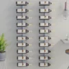 VidaXL Wall-Mounted Metal Wine Rack - White, With Capacity For 10 Wine Bottles, Modern Design For Kitchen, Pantry, And Bar Spaces