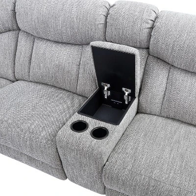 6pc Park City Dual Power Reclining Sectional Sofas Gray - Steve Silver Co. 8 6pc Park City Dual Power Reclining Sectional Sofas Gray - Steve Silver Co. - Image 8