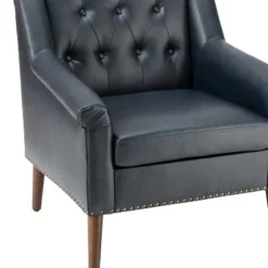 Nycteus Vegan Leather Armchair | ARTFUL LIVING DESIGN -Baxton Studio Shop GUEST d36e3fc5 46d7 4c12 b660 1d4e5cdabf20