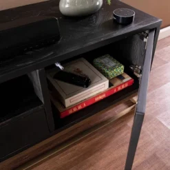 Dogafte Reclaimed Wood TV Stand For TVs Up To 63" Black - Aiden Lane -Baxton Studio Shop GUEST d37852fc c934 4778 9e78 9e987a50da24