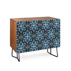 Heather Dutton Andalusia Midnight Blues Walnut Credenza - Deny Designs