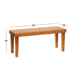 Rustic Birch Wood Bench Brown - Olivia & May -Baxton Studio Shop GUEST d3fc9a58 0d78 4b28 a46b 067e6ea872ac