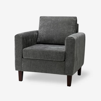 Deionides Tufted Wooden Upholstered Comfy Club Chair For Bedroom And Living Room With Wood Legs | ARTFUL LIVING DESIGN 12 Deionides Tufted Wooden Upholstered Comfy Club Chair For Bedroom And Living Room With Wood Legs | ARTFUL LIVING DESIGN - Image 12