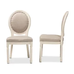 Set Of 2 Louis Fabric Upholstered Dining Chairs With Nailhead Trim - Baxton Studio 10 Set Of 2 Louis Fabric Upholstered Dining Chairs With Nailhead Trim - Baxton Studio -Baxton Studio Shop GUEST d4217473 f56b 4b3c 96d9 b1f64e6c6b4c