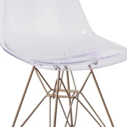 Flash Furniture Elon Series Ghost Chair With Gold Metal Base -Baxton Studio Shop GUEST d43da26b 7378 46ea b5ce 3e0dfcb7d944