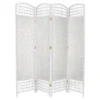5 1/2 Ft. Tall Fiber Weave Room Divider 4 Panels - Oriental Furniture