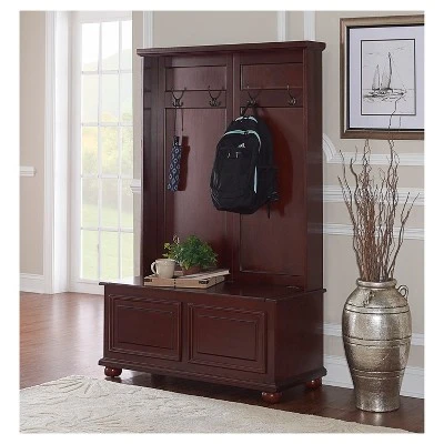 Samuel Entryway Hall Tree Cherry - Powell Company 2 Samuel Entryway Hall Tree Cherry - Powell Company - Image 2